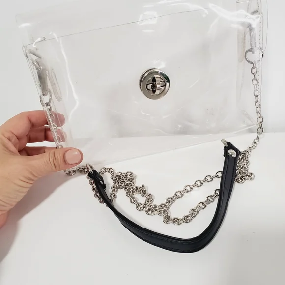 Transparent Chain Shoulder Bag - Picture 5 of 9